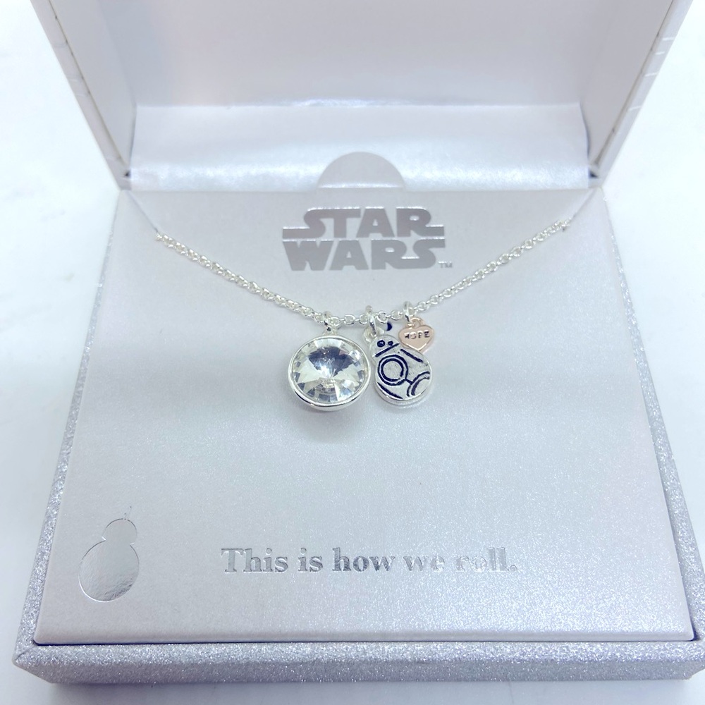 Silver Plated Star Wars BB-8 necklace new in box